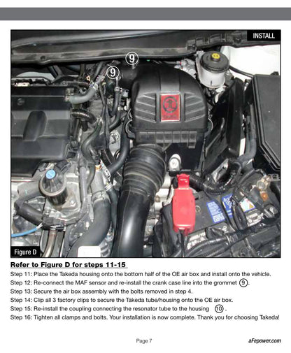 aFe Takeda Stage-2 Cold Air Intake System w/ Pro 5R Filter | Honda Civic L4 1.8L (12-13) (TR-1020B)