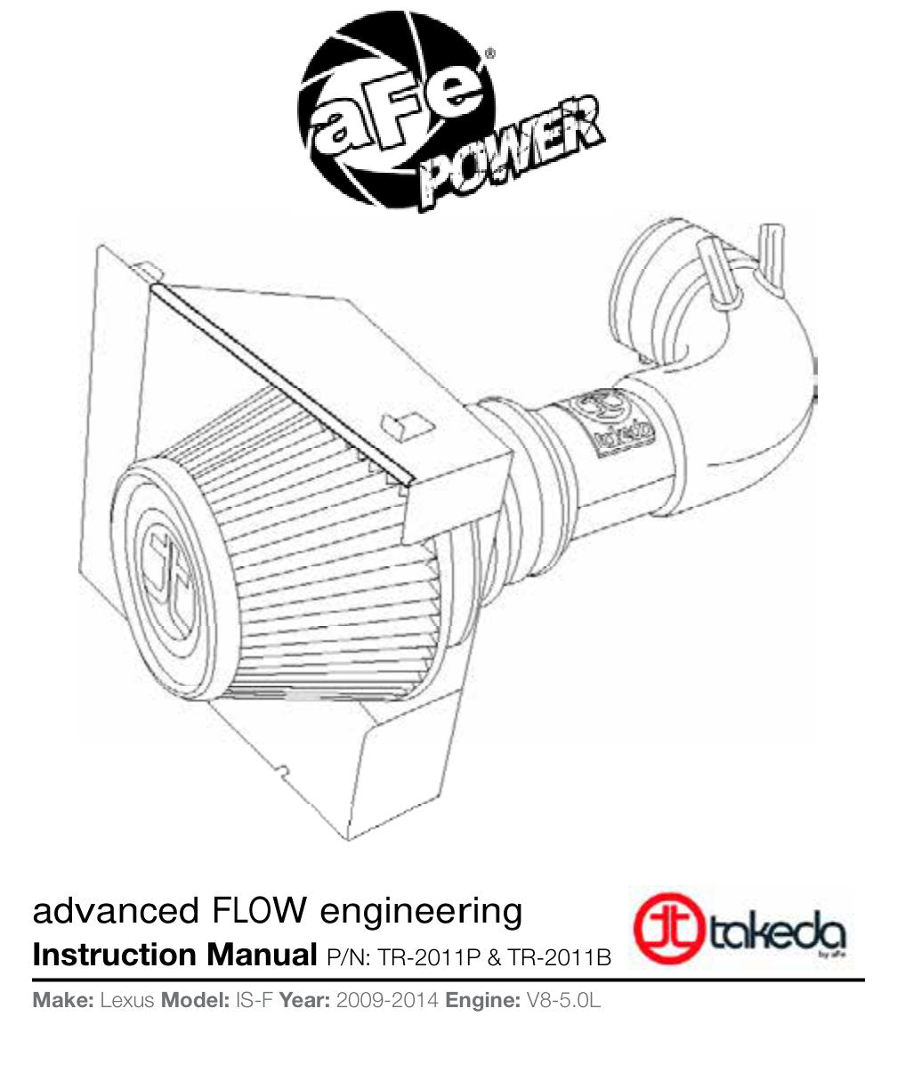 aFe Takeda Stage-2 PDS Intake | Lexus IS-F (08-11) (07-14) (TR-2011B)