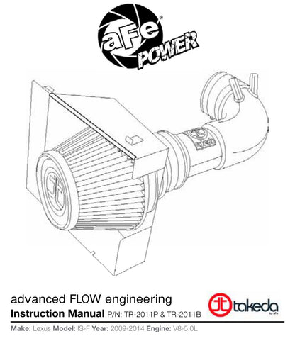 aFe Takeda Stage-2 PDS Intake | Lexus IS-F (08-11) (07-14) (TR-2011B)