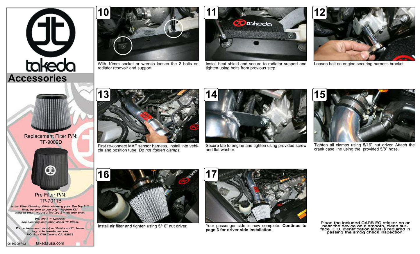 aFe Takeda Stage-2 Cold Air Intake | Infiniti G37 Coupe V6-3.7L (08-12) (TR-3008P)