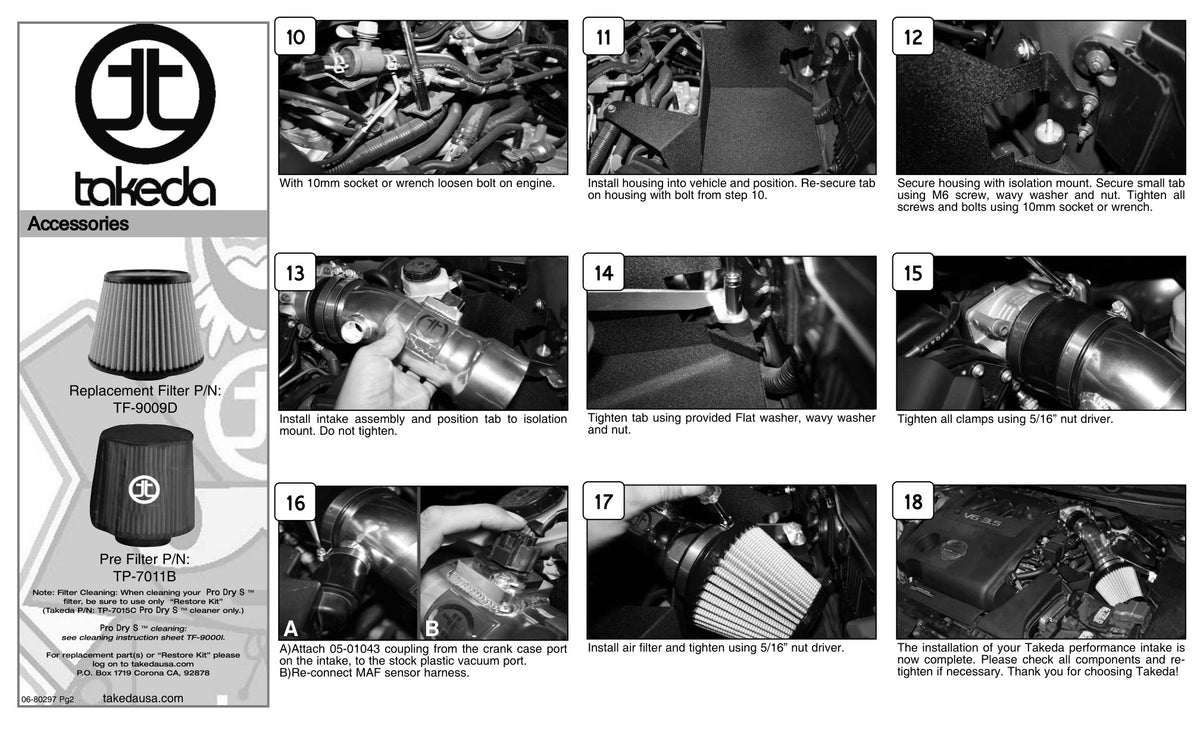 aFe Takeda Stage-2 PDS AIS Intake | Nissan Altima V6 3.5L (07-12) (TR-3010P)