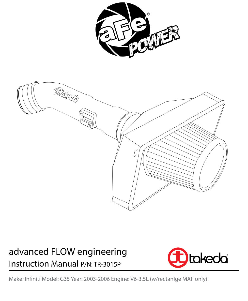 aFe Takeda Stage-2 Cold Air Intake | Infiniti G35 (03-06) (TR-3015P)