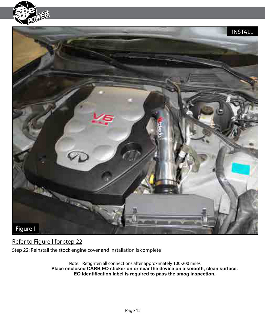 aFe Takeda Stage-2 Cold Air Intake | Infiniti G35 (03-06) (TR-3015P)