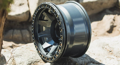 (set of 4) Method MR108 Beadlock Gloss Titanium | 17x9" -44mm | 8x6.5in Wheel