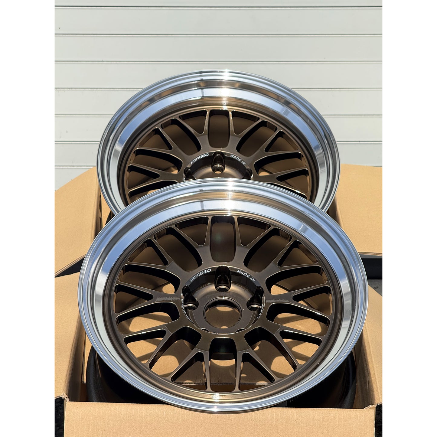 Volk Racing 21A Spec-SR 18x9.5 +22, 18x10.5 +22 5x120 Shining Bronze Metal / Rim DC (SET)