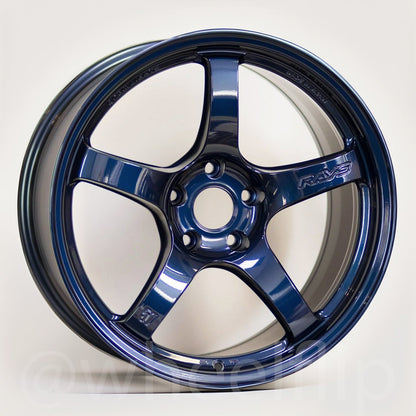 Gram Lights 57CR 19x9.5 +25 5x112 Eternal Blue Pearl-WheelFlip