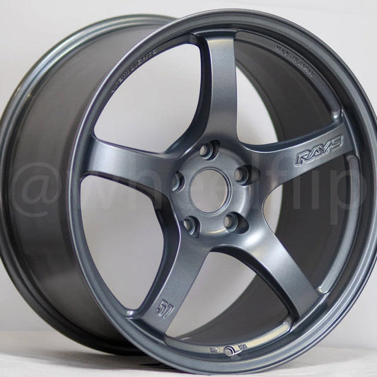 Gram Lights 57CR 18x9.5 +38 5x100 Gun Blue 2-WheelFlip