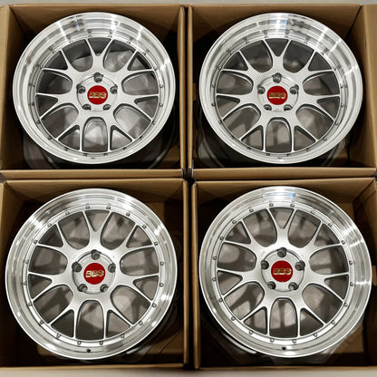 BBS LM-R 20x10 +12, 20x11 +14 5x112 Diamond Silver (SET)