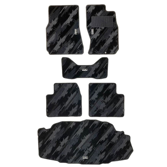 HKS Floor Mat (Monotone Oil Color - 6 Piece Set) - Nissan Skyline GT-R BNR34 RHD 99-02