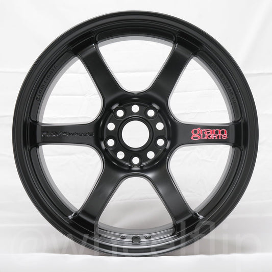 Gram Lights 57DR 18x10.5 +12 5x114.3 Semi Gloss Black