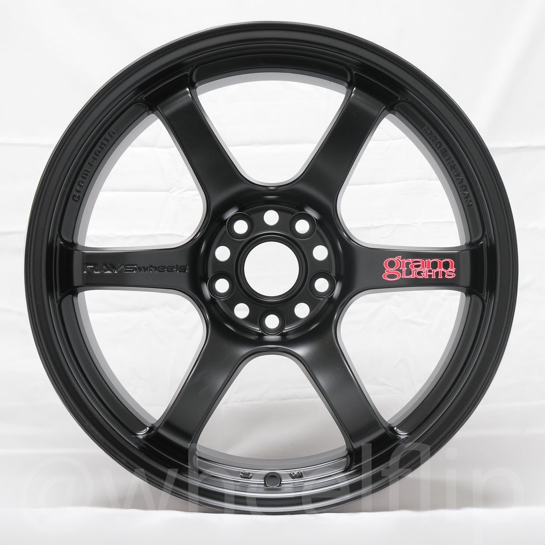 Gram Lights 57DR 18x10.5 +12 5x114.3 Semi Gloss Black (SET)