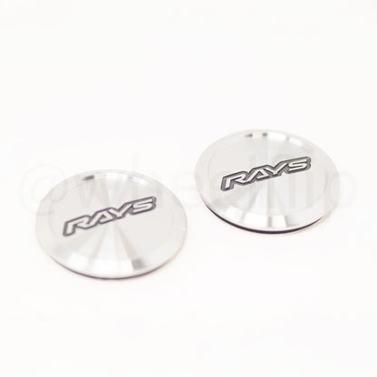 Rays Volk Racing Low Type Center Cap - Diamond Cut/ Silver (SET)