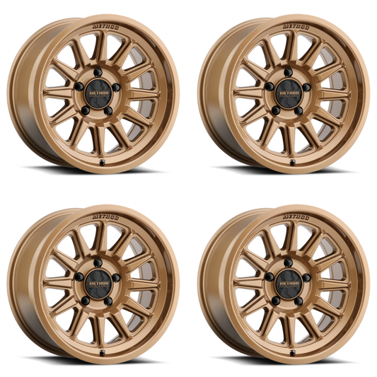 (set of 4) Method MR323 Gloss Bronze | 17x8.5" +0mm | 6x5.5in Wheel