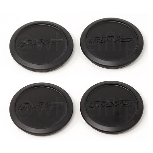 Rays Volk Racing Low Type Center Cap - Blast Black (SET)