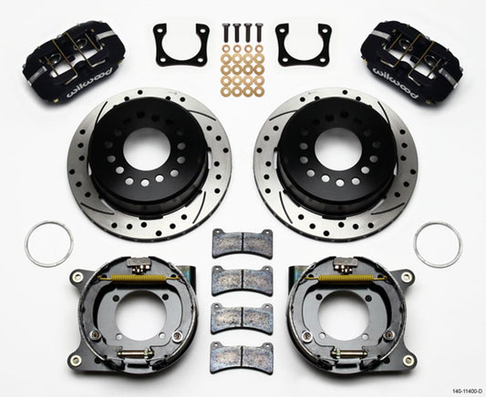 Wilwood Dynapro Low-Profile 4 Piston Rear Brake Kit - Black - 12 Bolt Special