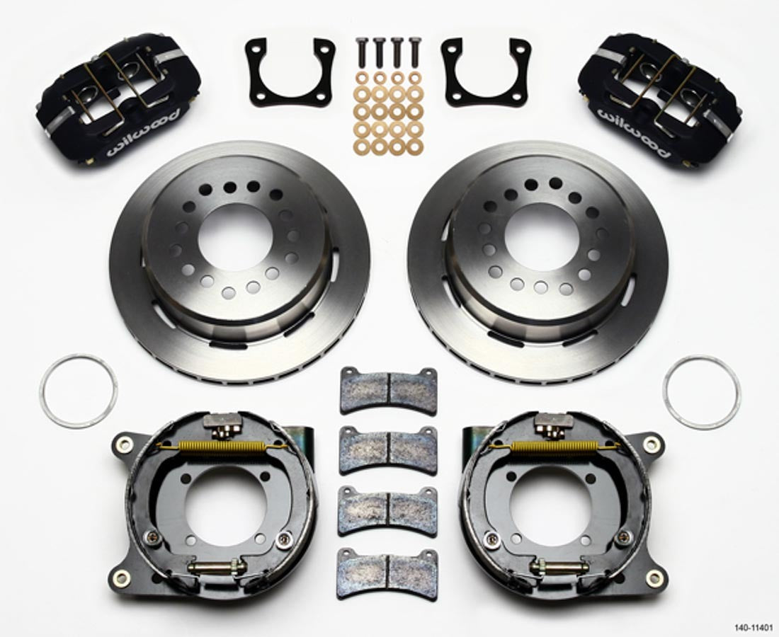Wilwood Dynapro Low-Profile 4 Piston Rear Brake Kit - Black - GM 12-Bolt