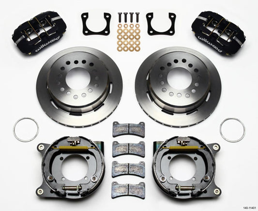 Wilwood Dynapro Low-Profile 4 Piston Rear Brake Kit - Black - GM 12-Bolt