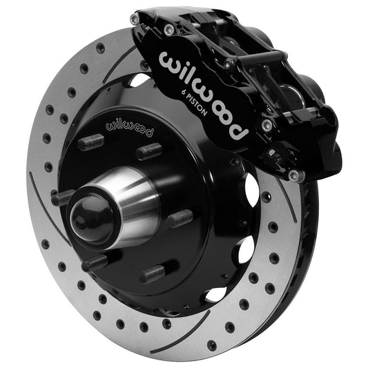 Wilwood Forged Narrow Superlite 6R Big Brake 6 Piston Front Brake Kit - Black - GM 140-16457-D