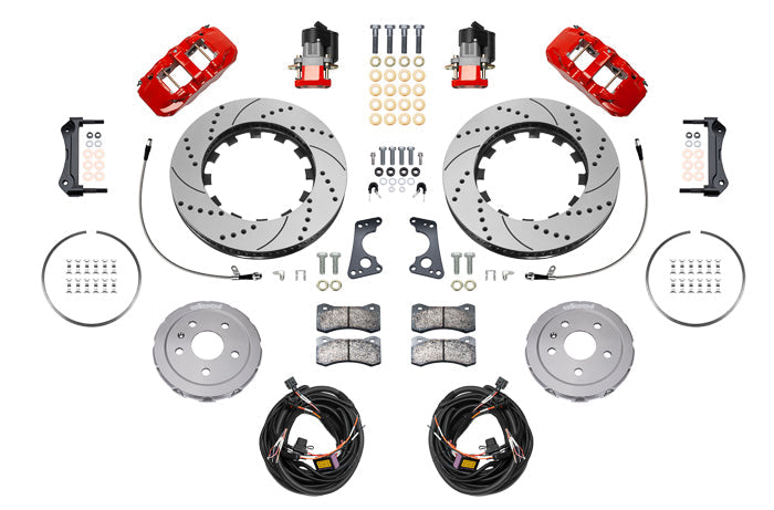 Wilwood AERO4 Big Brake 4 Piston Rear Brake Kit - Red - Chevy Corvette 2020-24 140-17009-DR
