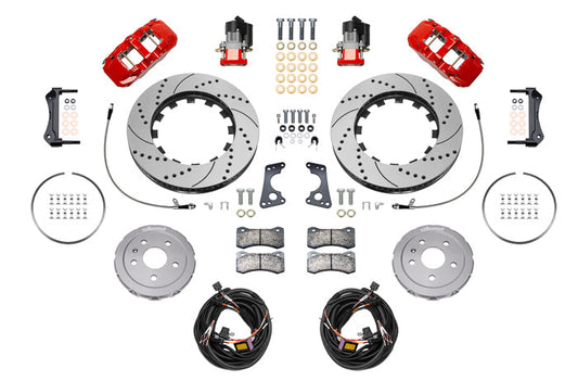 Wilwood AERO4 Big Brake 4 Piston Rear Brake Kit - Red - Chevy Corvette 2020-24 140-17009-DR