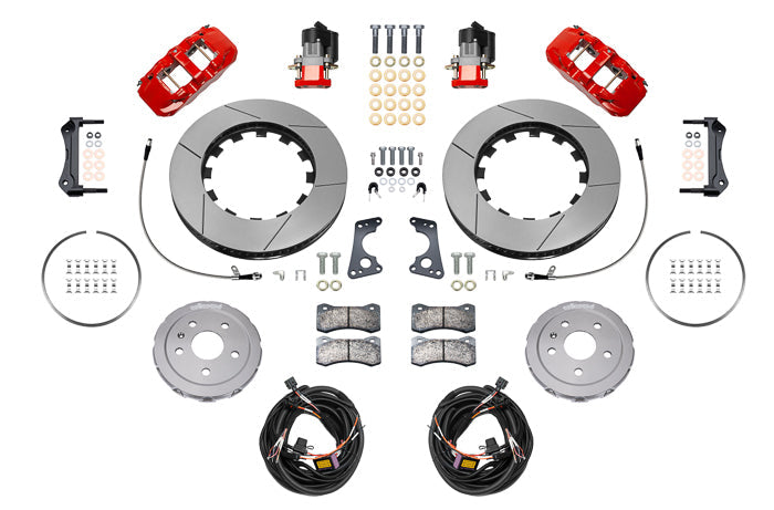 Wilwood AERO4 Big Brake 4 Piston Rear Brake Kit - Red - Chevy Corvette 2020-24 140-17009-R