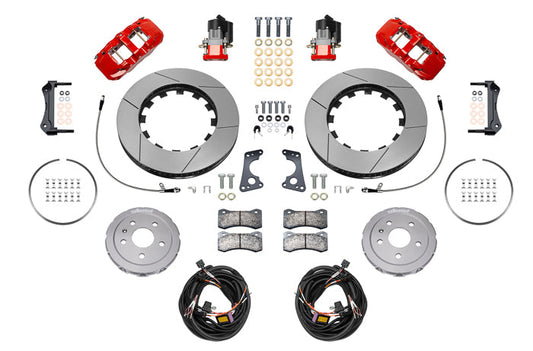 Wilwood AERO4 Big Brake 4 Piston Rear Brake Kit - Red - Chevy Corvette 2020-24 140-17009-R