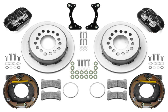 Wilwood Forged Dynapro Low-Profile 4 Piston Rear Brake Kit - Black - GM G-Body 1978-88 140-17120