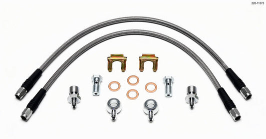 Wilwood Flexline Brake Hose Kit - 18 in Long - 3 AN Hose - 3 AN Straight Inlet