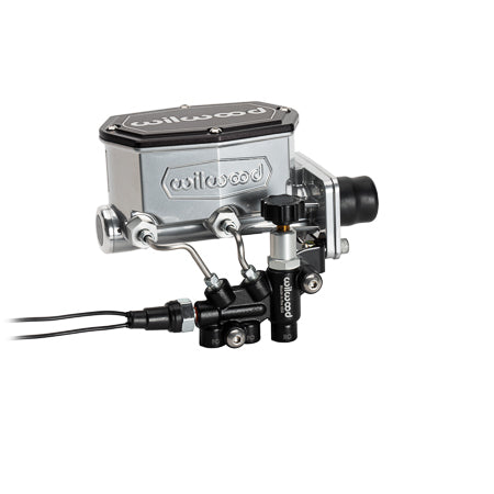 Wilwood Compact Tandem Master Cylinder w/ Proportioning Valve - 1.00 in Bore - Polished - Mopar A-Body / B-Body / E-Body