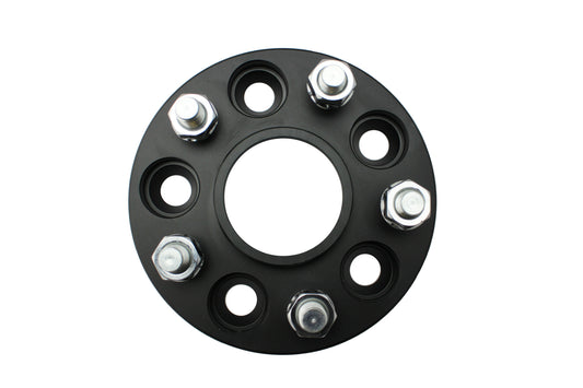 ISC Suspension 15mm Wheel Spacer - 5x108 Bolt Pattern/Hub Bore, Black (Pair) for Ford