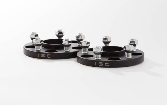 ISC Suspension 15mm Wheel Spacer - 5x114.3 Bolt Pattern, Black (Pair)
