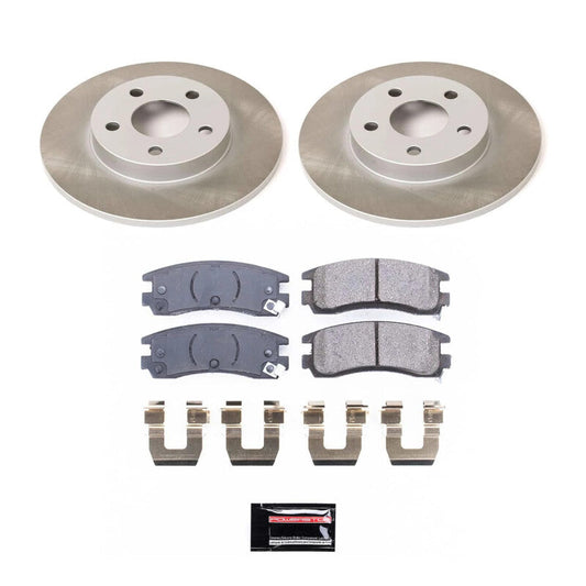PowerStop 04-05 Pontiac Bonneville Rear Semi-Coated Rotor Kit (SC1566)