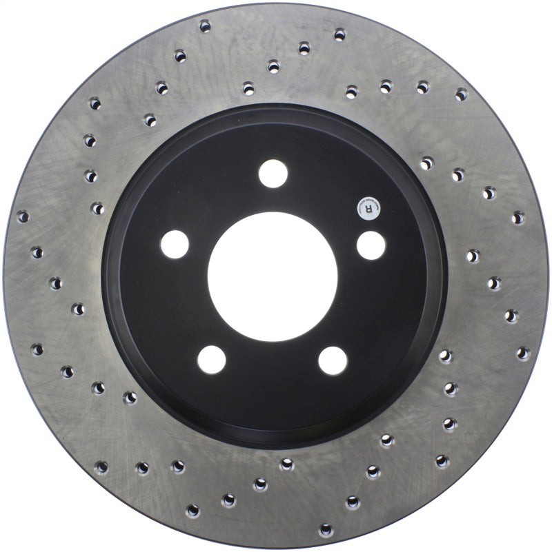 StopTech 128.61086R Sport Cross-Drilled Disc Brake Rotor for 05-12 Mustang
