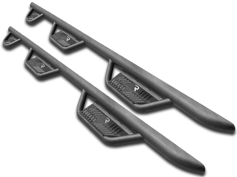 N-Fab Podium LG 15.5-19 Dodge RAM 1500 Crew Cab 6.4ft Bed - Bed Access - Tex. Black - 3in