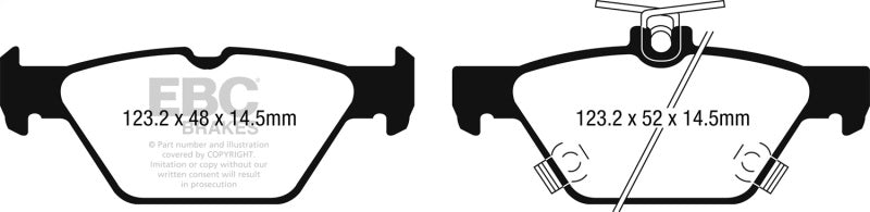 EBC Yellowstuff Rear Brake Pads | 2022+ Subaru WRX (DP42257R)