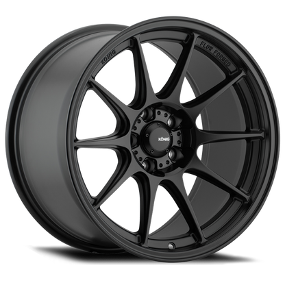 (set of 4) Konig Dekagram Semi-Matte Black | 19x9.5" +25mm | 5x114.3mm Wheel