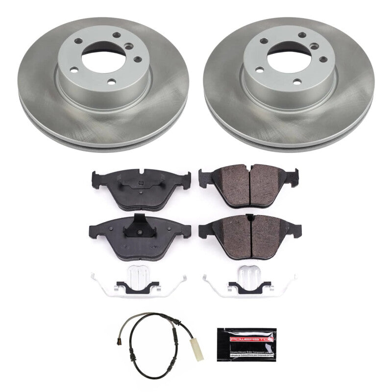 PowerStop 13-15 BMW X1 Front Semi-Coated Rotor Kit (SC7026)
