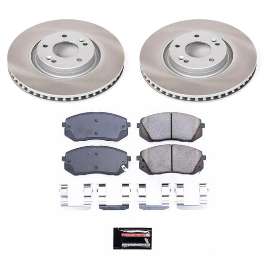 PowerStop 14-16 Kia Cadenza Front Semi-Coated Rotor Kit (SC7083)