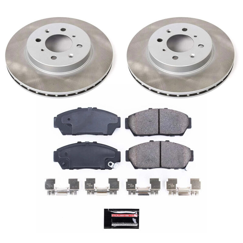 PowerStop 93-95 Honda Civic Front Semi-Coated Rotor Kit (SC692)
