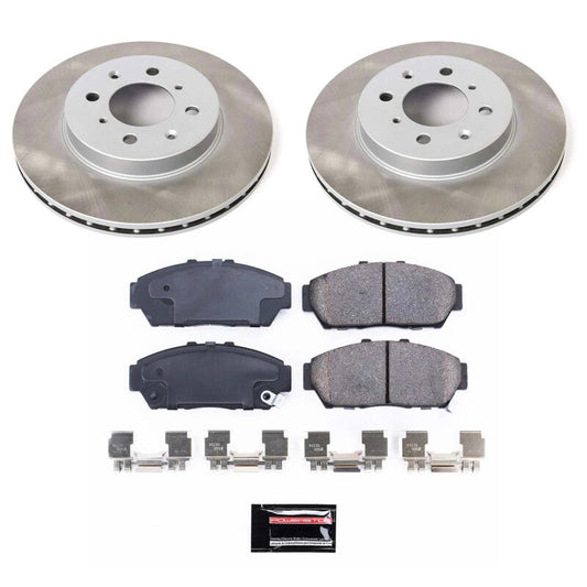 PowerStop 93-95 Honda Civic Front Semi-Coated Rotor Kit (SC692)