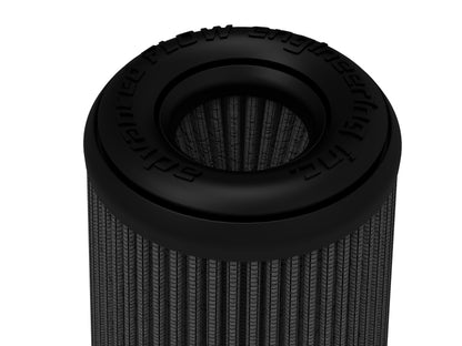 aFe Momentum Intake Air Filter w/Black Pro 5R (Pair) 3-1/2IN F x 5IN B x 3-1/2IN T (Inverted) x 6IN