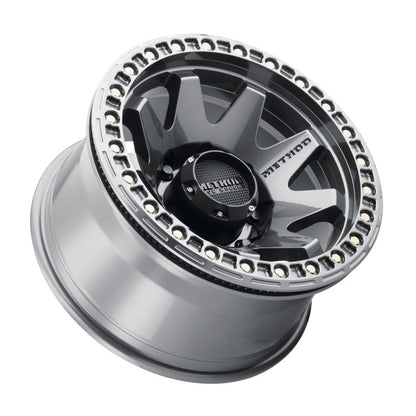 Method MR108 Beadlock Gloss Titanium | 17x9" -44mm | 8x6.5mm Wheel