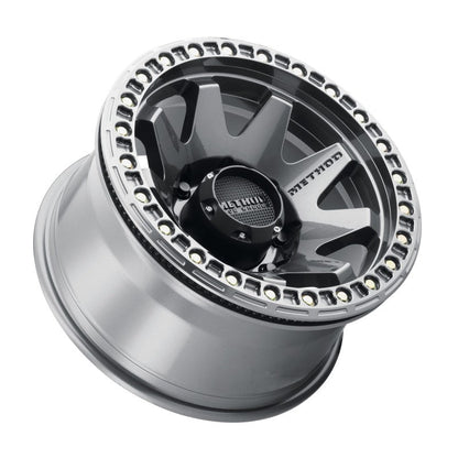 (set of 4) Method MR108 Beadlock Gloss Titanium | 17x9" -44mm | 8x6.5in Wheel