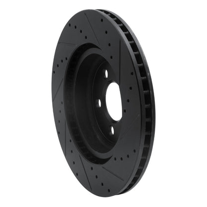 DFC D&S Black Brake Rotor (FRONT LEFT): Chrysler 300 2005-23