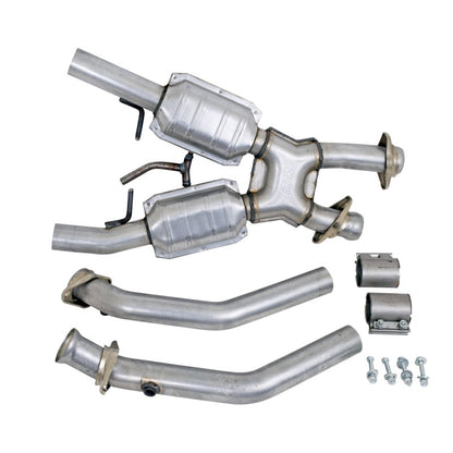 BBK High Flow X Pipe w/ Catalytic Converters | Mustang 5.0 (79-93) (1662)