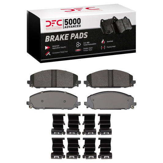 DFC Front Brake Pads and Hardware Kit: Dodge Durango (15-25)
