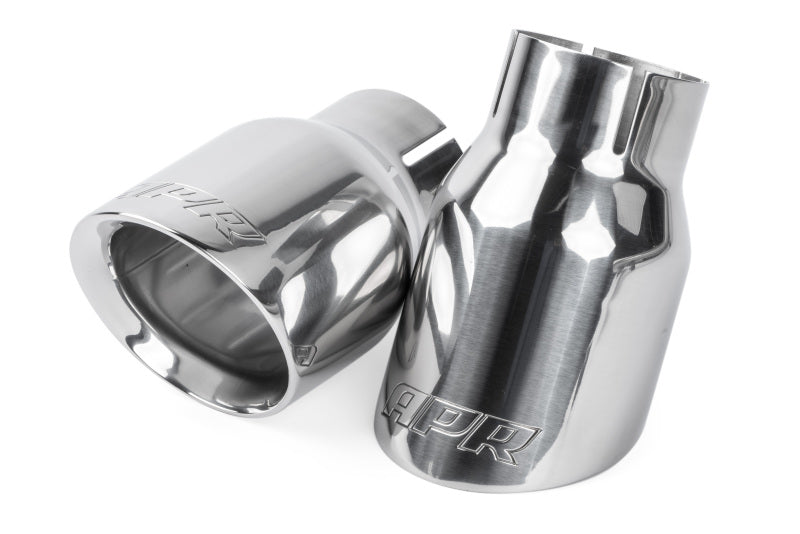 APR 3.5in Slash-Cut Tips | Polished Silver Set of 2 (TPK0006)