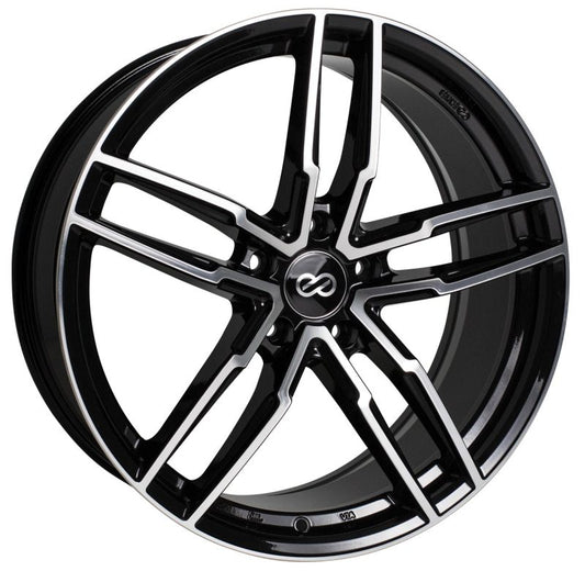 Enkei SS05 Black Machined | 17x7.5" +45mm | 5x100mm Wheel