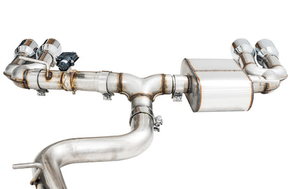 AWE Tuning AWE SwitchPath Exhaust for Audi 8V S3 - Chrome Silver Tips, 102mm - 3025-42068