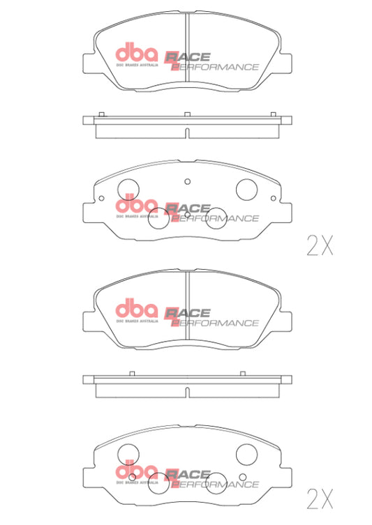DBA Front Race Performance Brake Pads | Hyundai i20 N (22+) (DB2275RP)